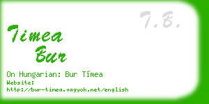 timea bur business card